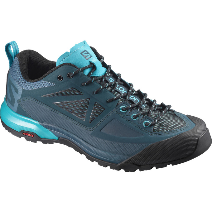 Salomon Israel X ALP SPRY W - Womens Hiking Boots - Turquoise (IKZP-49385)